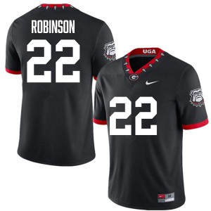 Men #22 Georgia Branson Robinson College Football Jersey - 100th Anniversary Black