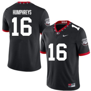 Men's #16 UGA Bulldogs London Humphreys College Football Jersey - 100th Anniversary Black