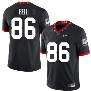Men #86 University of Georgia Dillon Bell College Football Jersey - 100th Anniversary Black