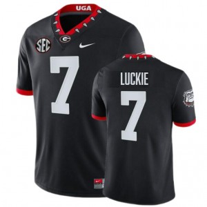 Mens #7 UGA Lawson Luckie College Football Jersey - 100th Anniversary Black