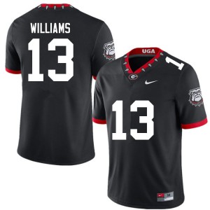 Men #13 Georgia Bulldogs Mykel Williams College Football Jersey - 100th Anniversary Black