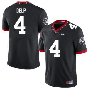 Men's #4 Georgia Oscar Delp College Football Jersey - 100th Anniversary Black