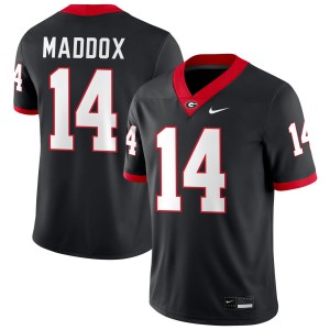 Men's #14 Dawgs Adrian Maddox College Football Jersey - Black