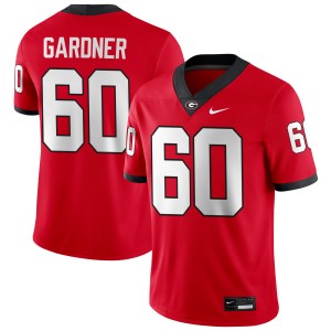 Men #60 Go Dawgs Beau Gardner College Football Jersey - Red