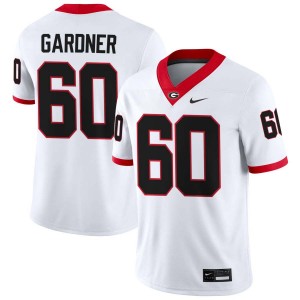 Mens #60 Go Dawgs Beau Gardner College Football Jersey - White