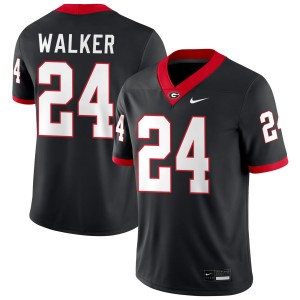 Men #24 Go Dawgs Bo Walker College Football Jerseys - Black