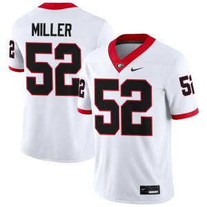 Mens #52 Dawgs Christen Miller College Football Jerseys - White
