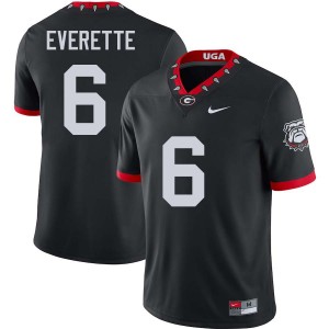 Mens #6 UGA Bulldogs Daylen Everette College Football Jersey - 100th Anniversary Black