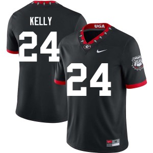 Men #24 University of Georgia Dominick Kelly College Football Jersey - 100th Anniversary Black