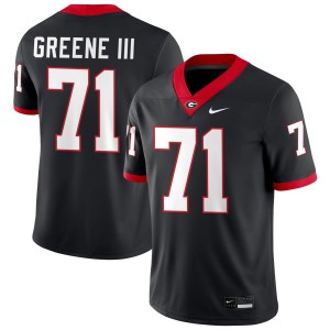 Men #71 UGA Earnest Greene III College Football Jersey - Black