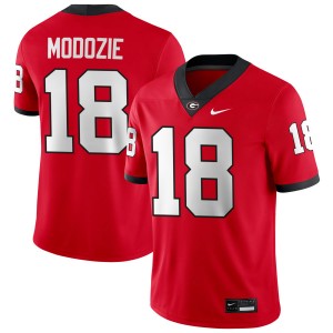 Men's #18 University of Georgia Elo Modozie College Football Jersey - Red