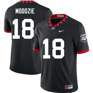 Men's #18 Go Dawgs Elo Modozie College Football Jersey - 100th Anniversary Black