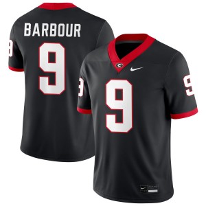 Men's #9 Georgia Ethan Barbour College Football Jerseys - Black