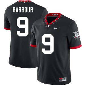 Men's #9 Georgia Ethan Barbour College Football Jerseys - 100th Anniversary Black