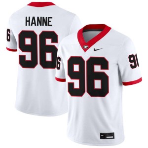 Men's #96 UGA JJ Hanne College Football Jersey - White
