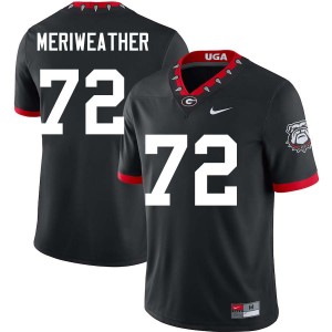 Mens #72 Dawgs Jamal Meriweather College Football Jersey - 100th Anniversary Black