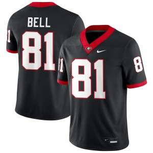 Men #81 UGA Bulldogs Jeremy Bell College Football Jerseys - Black