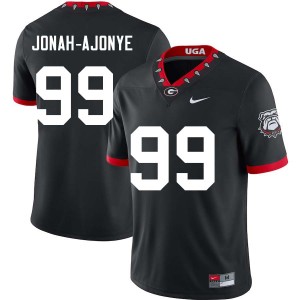 Men #99 UGA Joseph Jonah-Ajonye College Football Jerseys - 100th Anniversary Black