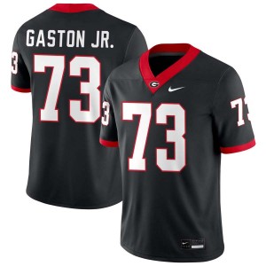 Men's #73 Go Dawgs Juan Gaston College Football Jersey - Black