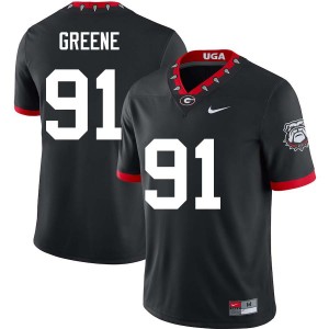 Men's #91 Georgia Justin Greene College Football Jersey - 100th Anniversary Black