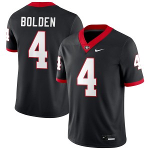 Men's #4 Georgia KJ Bolden College Football Jerseys - Black
