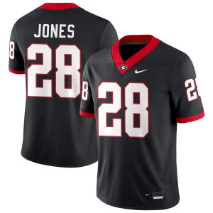 Mens #28 UGA Kris Jones College Football Jersey - Black