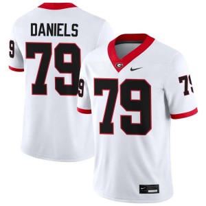 Men #79 Georgia Nyier Daniels College Football Jersey - White