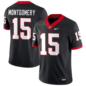 Men's #15 Dawgs Ryan Montgomery College Football Jerseys - Black