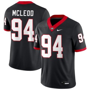 Men #94 UGA Bulldogs Xzavier McLeod College Football Jerseys - Black