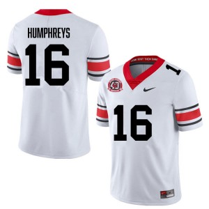 Mens #16 UGA Bulldogs London Humphreys College Football Jersey - 40th Anniversary White