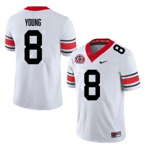 Men's #8 UGA Bulldogs Colbie Young College Football Jersey - 40th Anniversary White