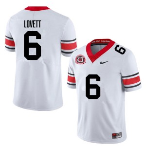 Men's #6 UGA Dominic Lovett College Football Jersey - 40th Anniversary White