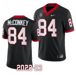 Mens #84 Football University of Georgia Ladd McConkey College Jersey - Black