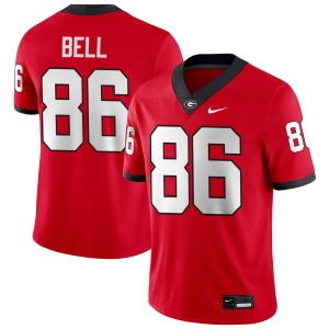 Men's #86 Georgia Bulldogs Dillon Bell College Football Jersey - Red