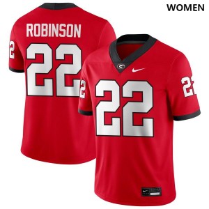 Women #22 UGA Bulldogs Branson Robinson College Football Jersey - Red