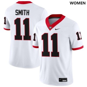 Women #11 Georgia Arian Smith College Football Jersey - White