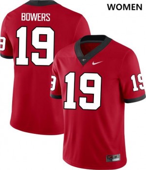 Womens #19 UGA Brock Bowers College Football Jersey - Red