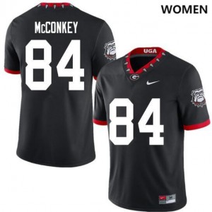 Women #84 GA Bulldogs Ladd McConkey 100th Anniversary College Football Jersey - Black