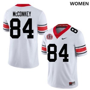 Women's #84 GA Bulldogs Ladd McConkey 1980 National Champions 40th Anniversary College Football Alternate Jersey - White