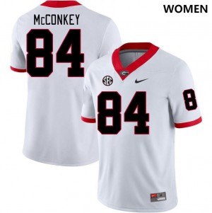 Womens #84 UGA Ladd McConkey College Football Jersey - White