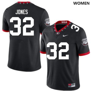 Womens #32 Georgia Cash Jones College Football Jersey - 100th Anniversary Black