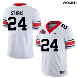 Womens #24 UGA Malaki Starks College Football Jersey - 40th Anniversary White