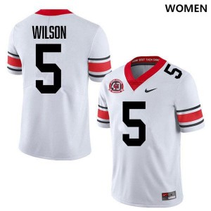 Women #5 UGA Raylen Wilson College Football Jersey - 40th Anniversary White