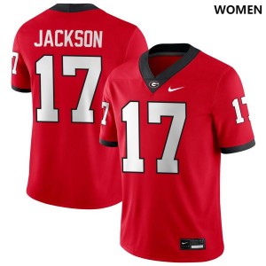 Women's #17 Georgia Dan Jackson College Football Jersey - Red