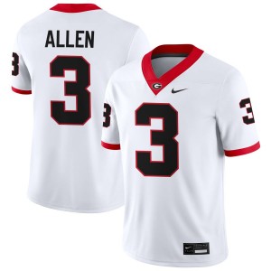 Men's #3 UGA CJ Allen College Football Jersey - White