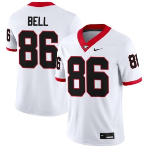 Men's #86 Georgia Dillon Bell College Football Jersey - White