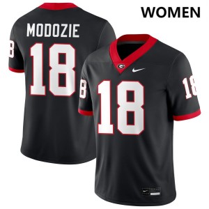 Women's #18 UGA Elo Modozie College Football Jerseys - Black