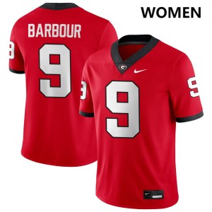 Women #9 UGA Ethan Barbour College Football Jerseys - Red