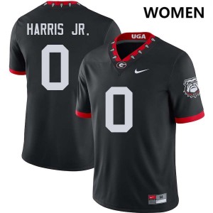 Women #0 Georgia Gabe Harris Jr. College Football Jerseys - 100th Anniversary Black