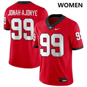 Womens #99 Dawgs Joseph Jonah-Ajonye College Football Jersey - Red